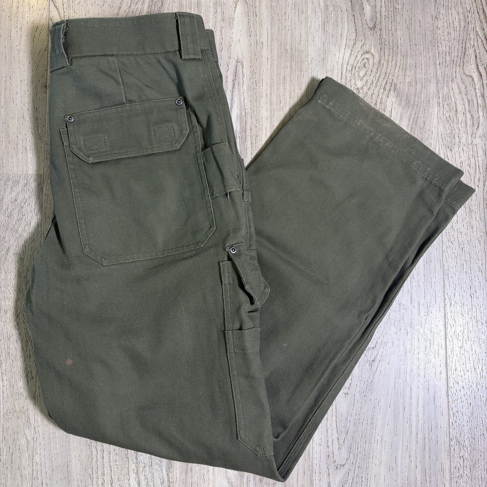 Duluth Trading Work Pants Heavyweight Canvas Utility Carpenter Tradesman 34x32